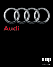 Audi logo on Mackevision automotive visualization card