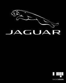 Jaguar logo on Mackevision automotive visualization card