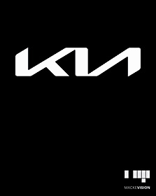 Kia logo on Mackevision automotive visualization card